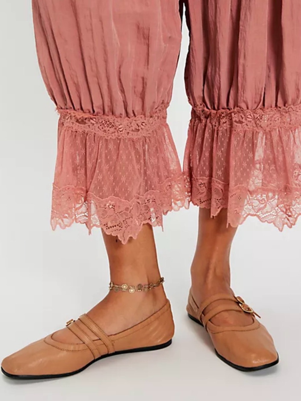 Free People Tan Gemini Ballet Flats Size 10